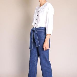 Apiece Apart Denim Merida Tie Front Pant 6